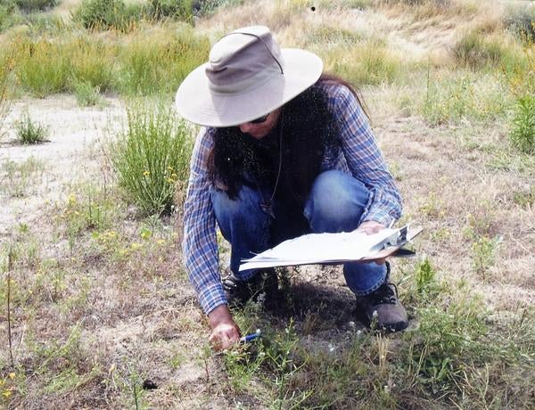 Teresa Salvato Collecting Specimens